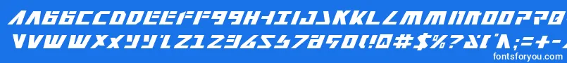 フォントFalconv2i – 青い背景に白い文字