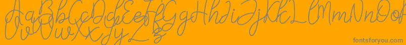 Falicia-Schriftart – Graue Schriften auf orangefarbenem Hintergrund