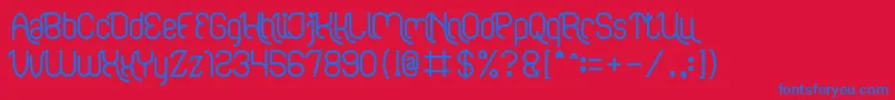 FALLING IN LOVE Bold Font – Blue Fonts on Red Background