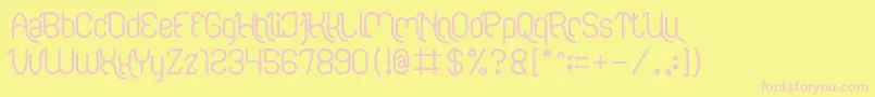 FALLING IN LOVE Bold Font – Pink Fonts on Yellow Background