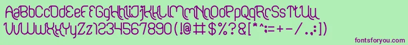 FALLING IN LOVE Bold Font – Purple Fonts on Green Background