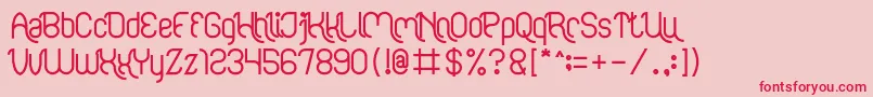 FALLING IN LOVE Bold Font – Red Fonts on Pink Background