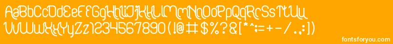 フォントFALLING IN LOVE Bold – オレンジの背景に白い文字