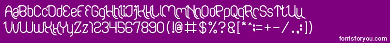 フォントFALLING IN LOVE Bold – 紫の背景に白い文字