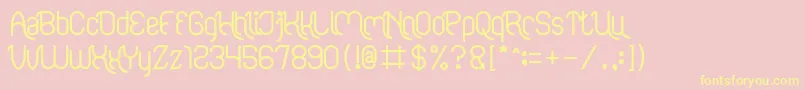 FALLING IN LOVE Bold Font – Yellow Fonts on Pink Background