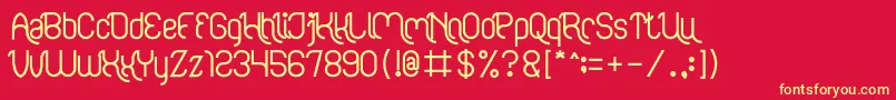 FALLING IN LOVE Bold Font – Yellow Fonts on Red Background