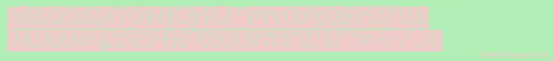 FALLING IN LOVE Hollow inverse Font – Pink Fonts on Green Background