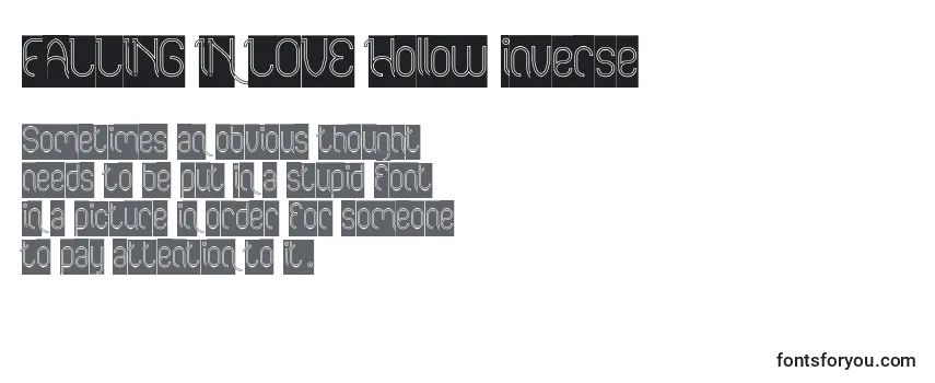 FALLING IN LOVE Hollow inverse Font