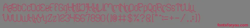 FALLING IN LOVE Hollow-Schriftart – Rote Schriften auf grauem Hintergrund