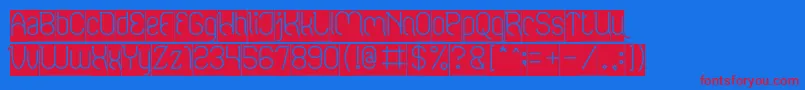 FALLING IN LOVE Inverse Font – Red Fonts on Blue Background