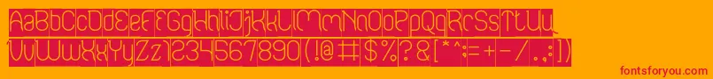 FALLING IN LOVE Inverse Font – Red Fonts on Orange Background