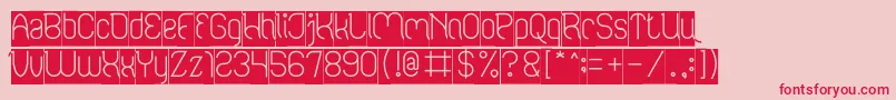フォントFALLING IN LOVE Inverse – ピンクの背景に赤い文字