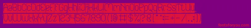 FALLING IN LOVE Inverse Font – Red Fonts on Purple Background