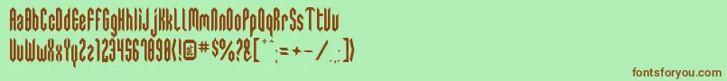 Swediecruel Font – Brown Fonts on Green Background