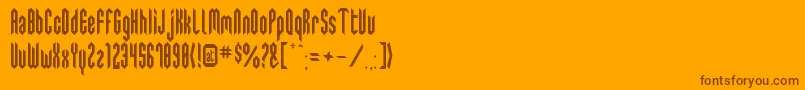 Swediecruel Font – Brown Fonts on Orange Background