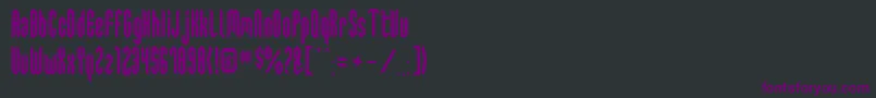Шрифт Swediecruel – фиолетовые шрифты на чёрном фоне