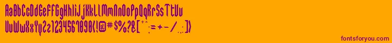 Swediecruel Font – Purple Fonts on Orange Background