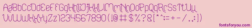 FALLING IN LOVE Light Font – Purple Fonts on Pink Background