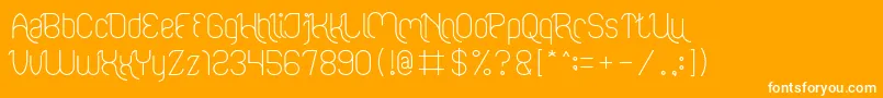 FALLING IN LOVE Light Font – White Fonts on Orange Background