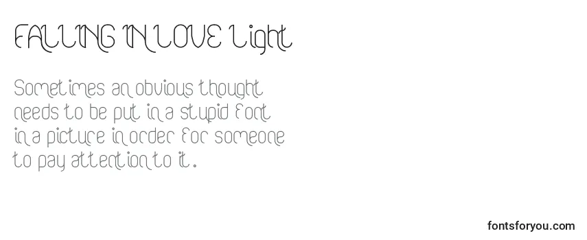 FALLING IN LOVE Light Font