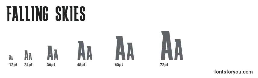 FALLING SKIES Font Sizes