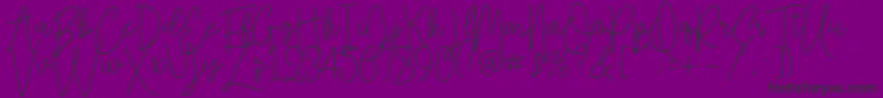 フォントFalling Slowly Free Demo – 紫の背景に黒い文字