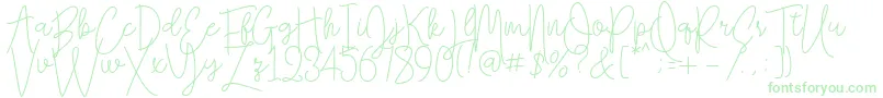 Lisätietoja Falling Slowly Free Demo-fontista Falling Slowly Free Demo-fontti – vihreät fontit valkoisella taustalla