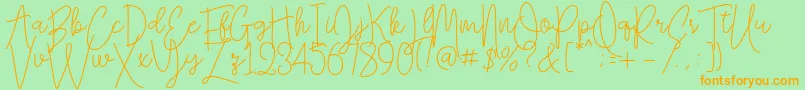 More about Falling Slowly Free Demo Font Falling Slowly Free Demo Font – Orange Fonts on Green Background