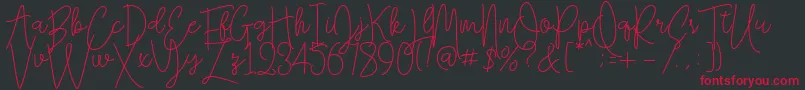 Falling Slowly Free Demo Font – Red Fonts on Black Background