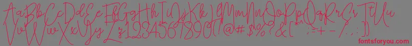 Falling Slowly Free Demo Font – Red Fonts on Gray Background
