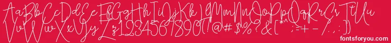 Falling Slowly Free Demo Font – White Fonts on Red Background