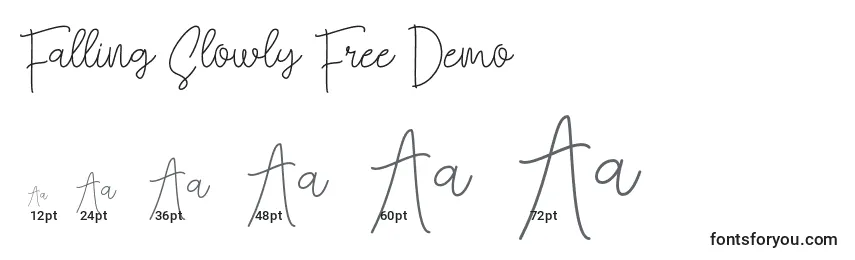 Falling Slowly Free Demo Font Sizes