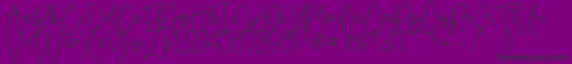 Falling Slowly Free Demo Font – Black Fonts on Purple Background