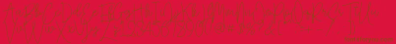 Falling Slowly Free Demo Font – Brown Fonts on Red Background