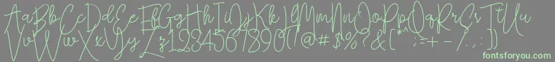 fuente Falling Slowly Free Demo – Fuentes Verdes Sobre Fondo Gris