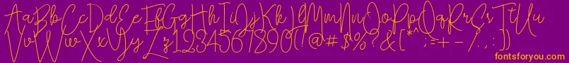 Falling Slowly Free Demo Font – Orange Fonts on Purple Background