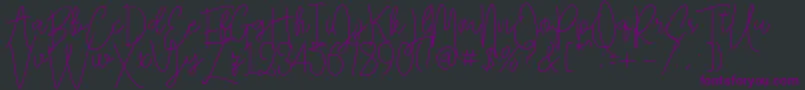 Falling Slowly Free Demo Font – Purple Fonts on Black Background