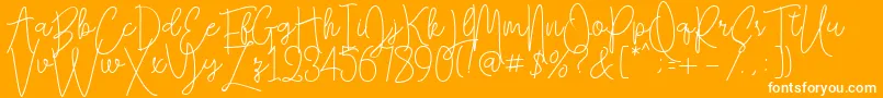 Falling Slowly Free Demo Font – White Fonts on Orange Background