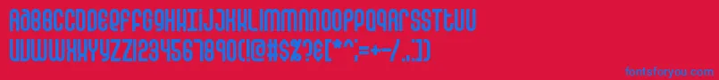 フォントfalsepos – 赤い背景に青い文字