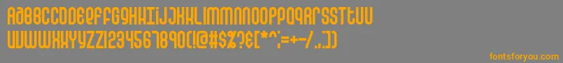 フォントfalsepos – オレンジの文字は灰色の背景にあります。