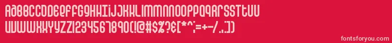 falsepos Font – Pink Fonts on Red Background
