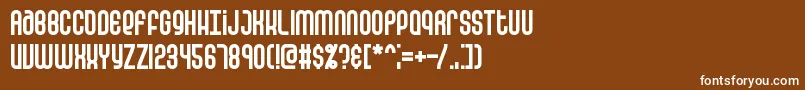 フォントfalsepos – 茶色の背景に白い文字