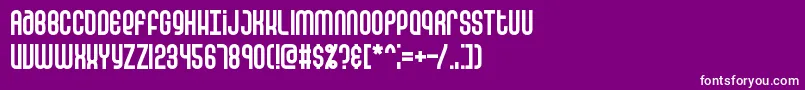 フォントfalsepos – 紫の背景に白い文字