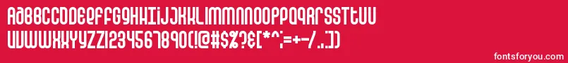 フォントfalsepos – 赤い背景に白い文字