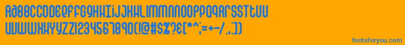 falsposr Font – Blue Fonts on Orange Background