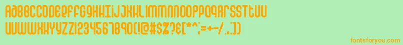 falsposr Font – Orange Fonts on Green Background