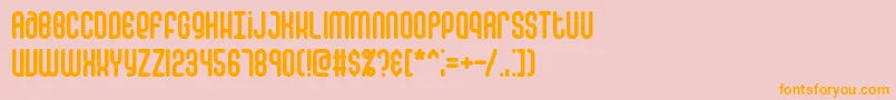 falsposr Font – Orange Fonts on Pink Background