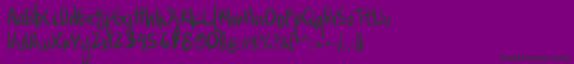 Familite Font – Black Fonts on Purple Background