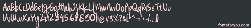 Familite Font – Pink Fonts on Black Background