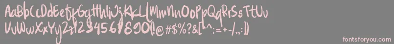 Familite Font – Pink Fonts on Gray Background